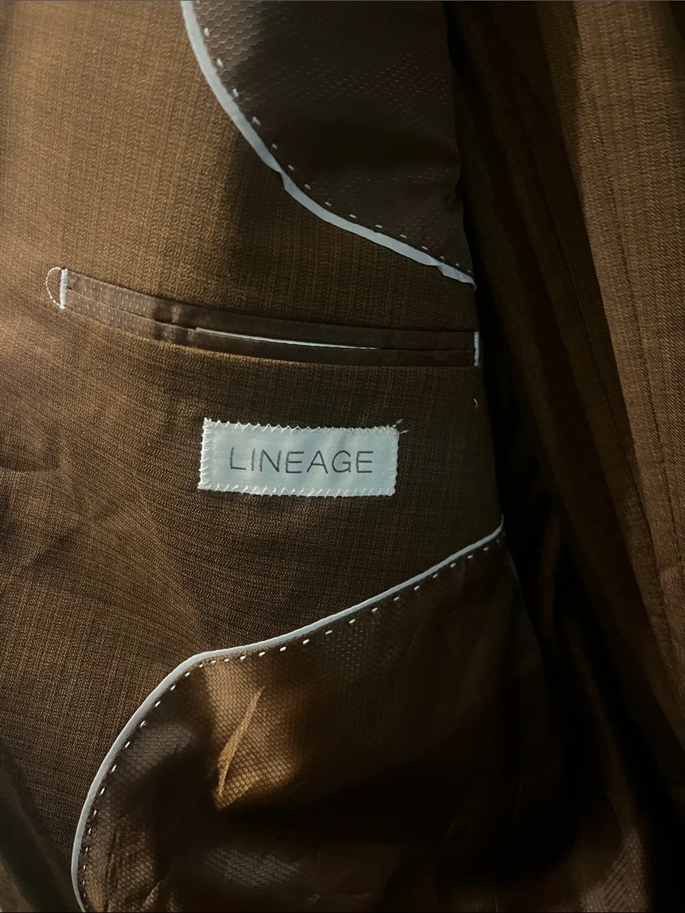 Men's Tailored Brown Two-Button Suit Jacket